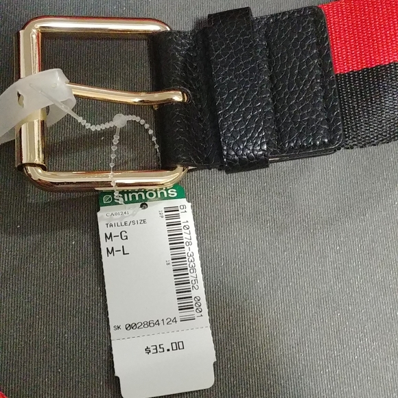 FREE with Bundle,NWT leather/fabric adjustable belt - Picture 3 of 4